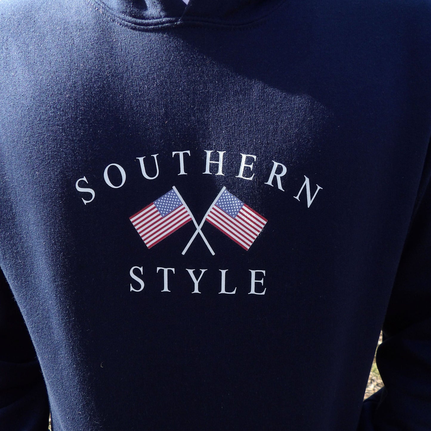 Classic American Flag Hoodie "poly-cotton"